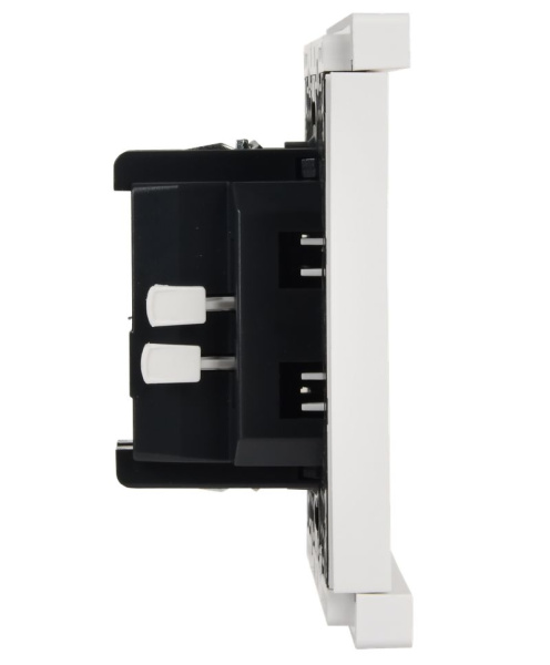 Фортепиано белый выключатель кнопочный 1кл скрытая 10А IP20 