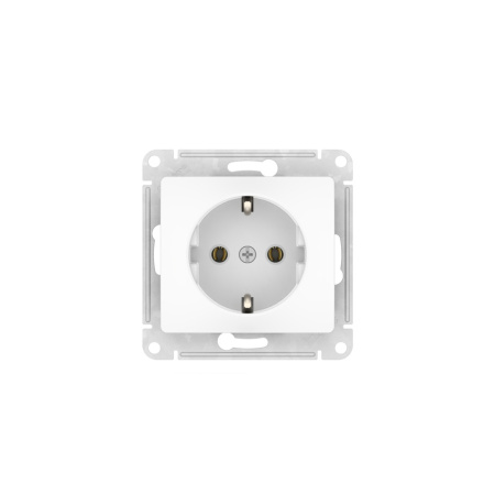 купить Атлас белый розетка скрытая 1-мест заземление быстрозажим. клем. IP20  в Иванове Атлас белый розетка скрытая 1-мест заземление быстрозажим. клем. IP20