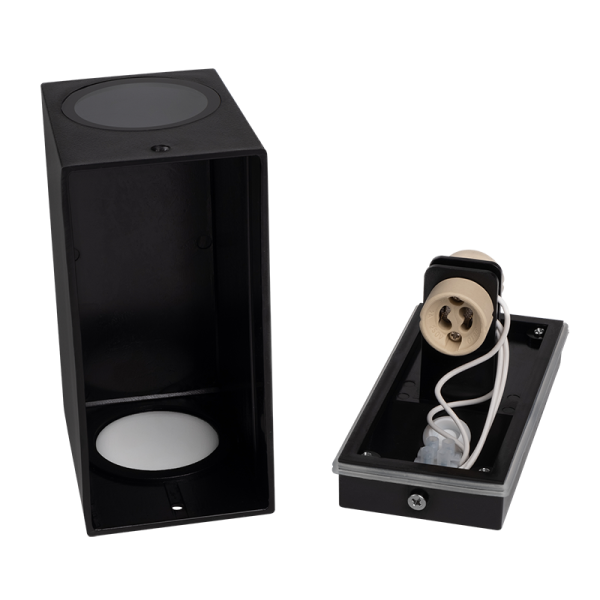 купить Светильник настенный 2*35Вт GU10 IP65 черный пластик Jazzway в Иванове Светильник настенный 2*35Вт GU10 IP65 черный пластик Jazzway