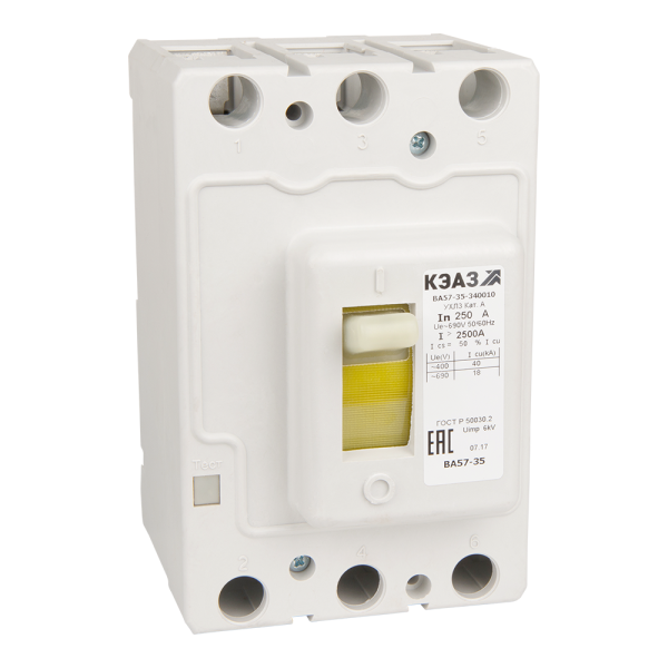Автомат 3Р 250А 40кА ВА57-35-340010 КЭАЗ отс. 2500