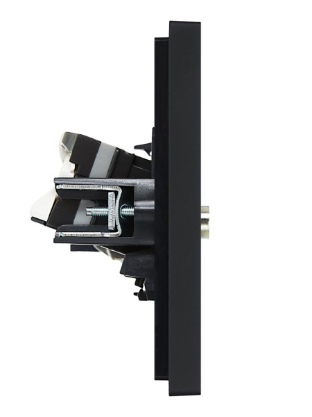 Фортепиано черный механизм RJ45+TV скрытая 2-ая 