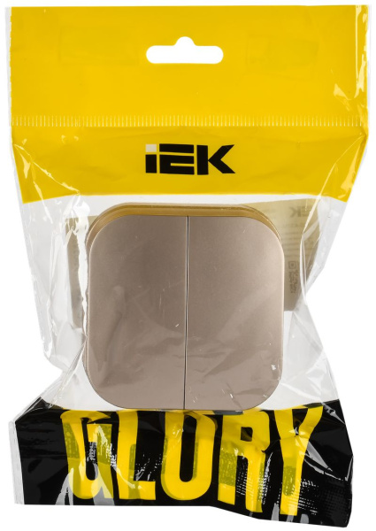 купить Глори шампань выключатель 2кл открытая 10А IP20   в Иванове Глори шампань выключатель 2кл открытая 10А IP20