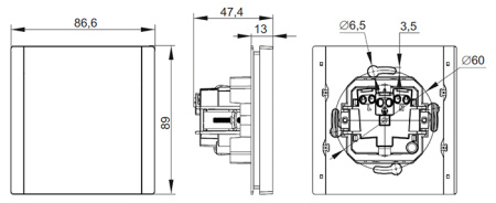 купить Фортепиано сталь розетка скрытая 1-мест заземление с крышкой шторки IP44  в Иванове Фортепиано сталь розетка скрытая 1-мест заземление с крышкой шторки IP44