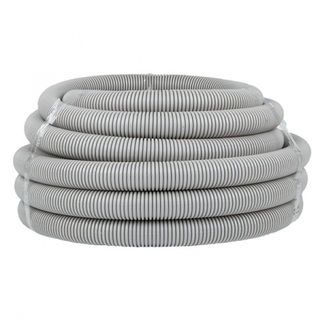 купить Труба гофра 40мм ПВХ 15м серый EKF с протяжкой  в Иванове Труба гофра 40мм ПВХ 15м серый EKF с протяжкой