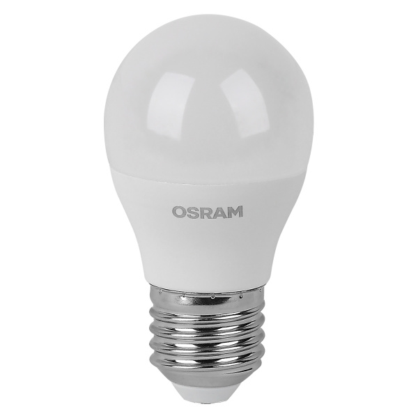 Лампа светодиодная Е27 7Вт 3000К 560лм шар G45 матовая  Osram LED Value