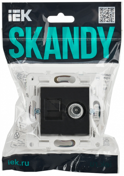 купить SKANDY Роз. двойная TV+RJ45 кат.5E SK-A14Bl черн. IEK в Иванове SKANDY Роз. двойная TV+RJ45 кат.5E SK-A14Bl черн. IEK