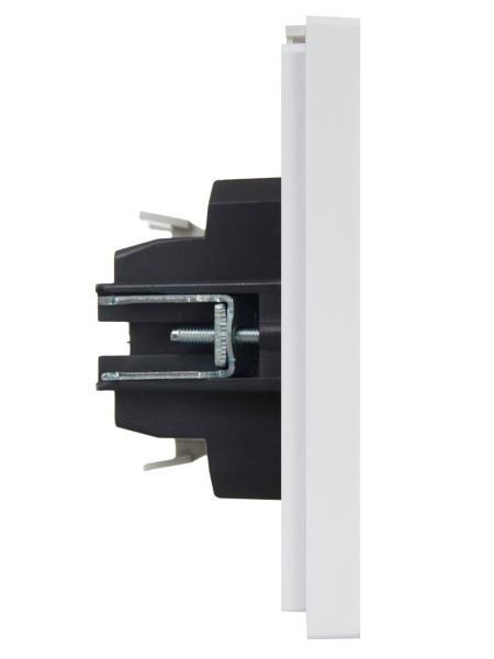 Фортепиано белый выключатель 2кл скрытая 10А IP20 