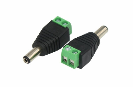 купить Разъём штекер 2,1*5,5мм черный с клеммной колодкой в Иванове Разъём штекер 2,1*5,5мм черный с клеммной колодкой