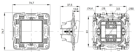 купить Сканди черный выключатель для жалюзи 2кл скрытая 10А IP20  в Иванове Сканди черный выключатель для жалюзи 2кл скрытая 10А IP20