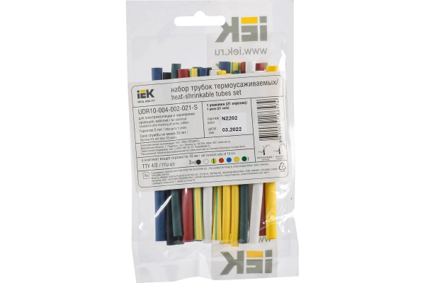 Трубка ТУТ 4/2мм разноцветный 0,1м 21шт набор