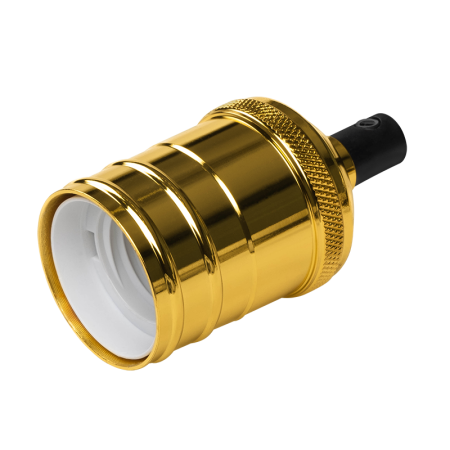 Патрон подвесной Е27 пластик/металл со шнуром 1м золото Jazzway RETRO