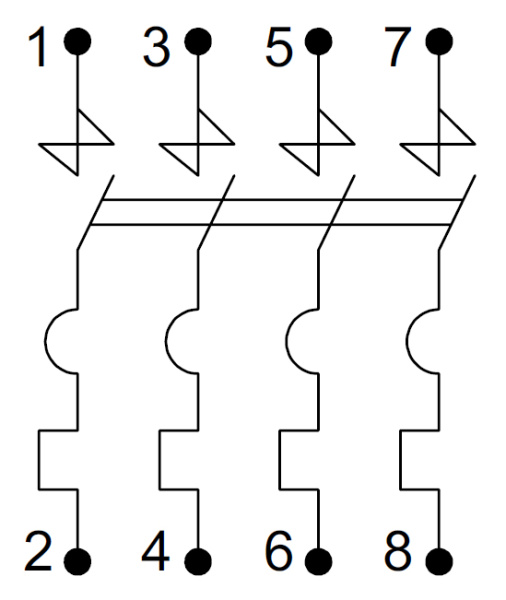 Автомат 4Р 63А C 4,5кА ВА47-29 IEK 