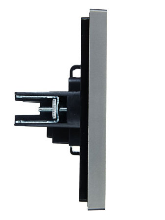 Фортепиано сталь розетка скрытая 1-мест IP20 