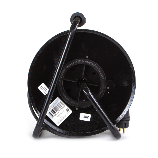 Удлинитель 4-мест 30м КГ 3*2,5 черный катушка металл IP44 PlexUp 4000Вт аналог 047541