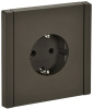 Фортепиано серый розетка скрытая 1-мест заземление шторки IP20 