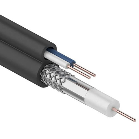 ККСВ-П+2*0,5 кабель видеонаблюдения наружный черный /(100м)