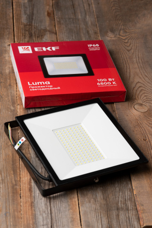 купить Прожектор свд 100Вт 6500К 8000лм черный IP65 110° Luma EKF в Иванове Прожектор свд 100Вт 6500К 8000лм черный IP65 110° Luma EKF
