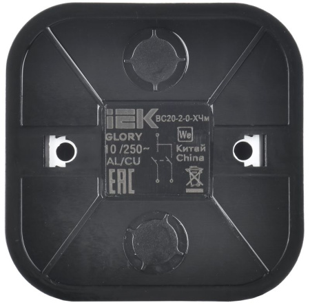 купить Глори черный выключатель 2кл открытая 10А IP20   в Иванове Глори черный выключатель 2кл открытая 10А IP20