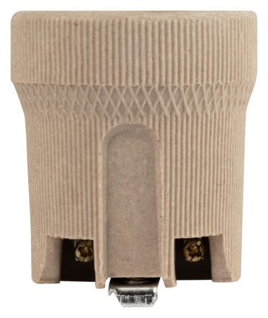 Патрон подвесной E27 керамика белый ЭРА с держателем