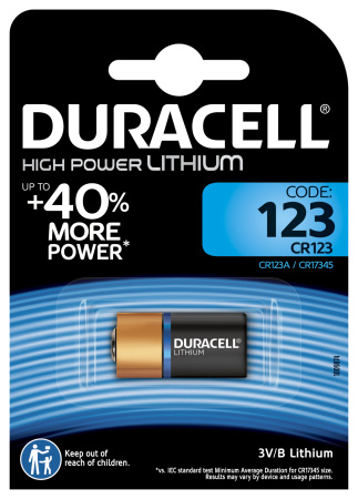 Батарейка CR123(CR123A) литиевая BL1 Duracell 