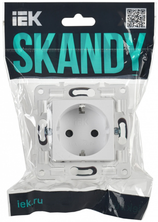 купить Сканди арктический белый розетка скрытая 1-мест заземление IP20 в Иванове Сканди арктический белый розетка скрытая 1-мест заземление IP20