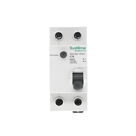 Дифавтомат 2Р 16А C тип A 10мА 4,5кА City9 2мод Systeme Electric