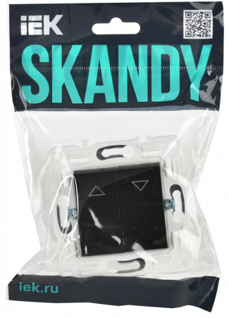 купить Сканди черный выключатель для жалюзи 2кл скрытая 10А IP20  в Иванове Сканди черный выключатель для жалюзи 2кл скрытая 10А IP20