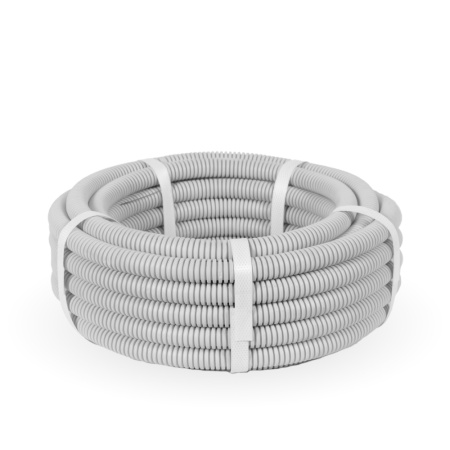 купить Труба гофра 16мм ПВХ 10м серый ПРОМРУКАВ с протяжкой  в Иванове Труба гофра 16мм ПВХ 10м серый ПРОМРУКАВ с протяжкой