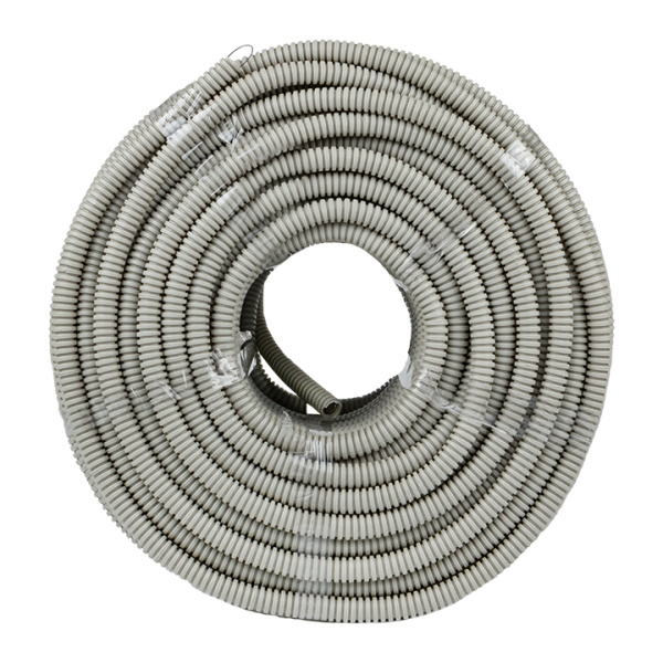 купить Труба гофра 16мм ПВХ 100м серый EKF с протяжкой  в Иванове Труба гофра 16мм ПВХ 100м серый EKF с протяжкой