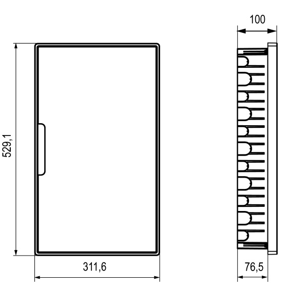 Бокс 36мод встраиваемый  белый белая дверь IP40 FRAME DKC