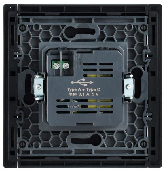 Фортепиано сталь механизм USB A+C скрытая 2-ая 3,1А