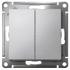AtlasDesign алюминий переключатель 2кл скрытая 10А IP20 