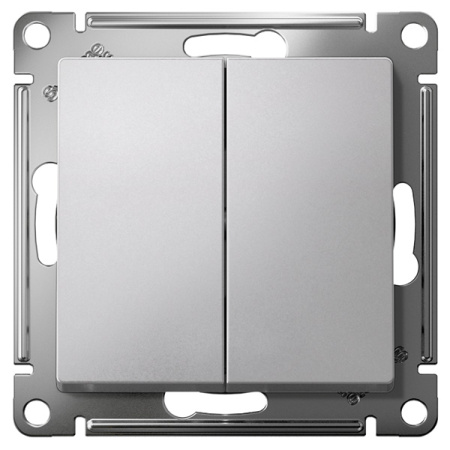 AtlasDesign алюминий переключатель 2кл скрытая 10А IP20 