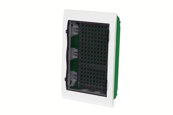 Бокс 36мод встраиваемый  белый прозрачная дверь IP41 City9 Box Systeme Electric СЛАБОТОЧНЫЙ