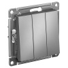AtlasDesign сталь выключатель 3кл скрытая 10А IP20 