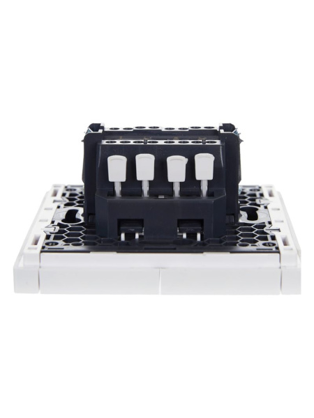 Фортепиано белый переключатель 2кл скрытая 10А IP20