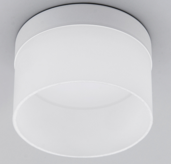 Светильник точечный GX53 круг белый песок встраиваемый 