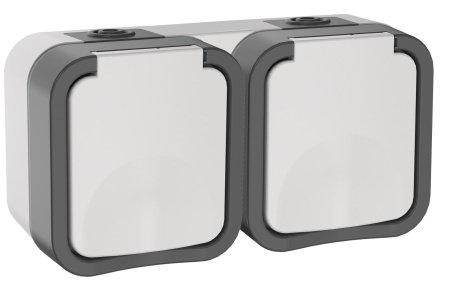 купить TORS Розетка 2-я с з/к кр. гориз. 16А IP55 TS222 сер-бел IEK в Иванове TORS Розетка 2-я с з/к кр. гориз. 16А IP55 TS222 сер-бел IEK