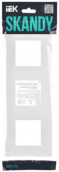 SKANDY Рамка 3-мест. SK-F03W арк. бел. IEK