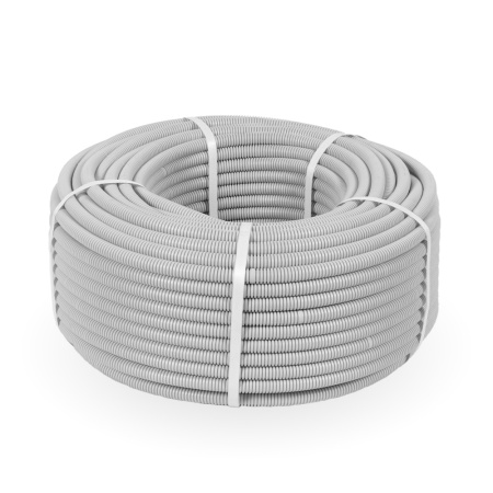 купить Труба гофра 16мм ПВХ 50м серый ПРОМРУКАВ с протяжкой  в Иванове Труба гофра 16мм ПВХ 50м серый ПРОМРУКАВ с протяжкой