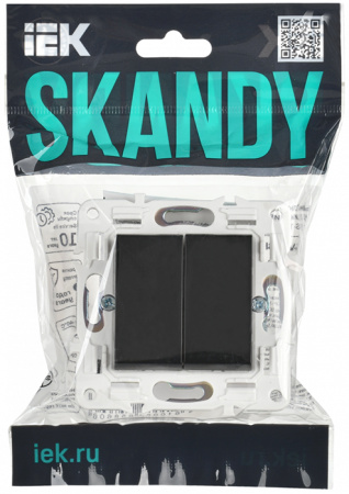 купить SKANDY Выключ. 2-кл. 10А SK-V04Bl черн. IEK в Иванове SKANDY Выключ. 2-кл. 10А SK-V04Bl черн. IEK