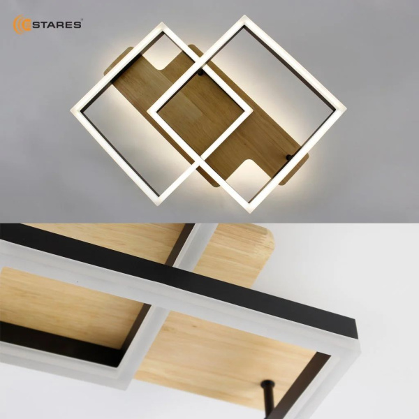 Светильник потолочный (люстра) свд 120Вт 3000-6500К 12000лм черный пульт диммер