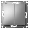 AtlasDesign переключатель скрытая сталь 2кл 10А IP20 