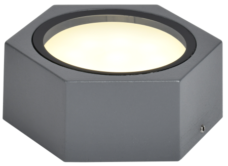 Светильник настенный 1*15Вт GX53 IP65 серый металл IEK