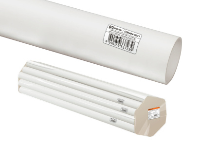 Труба гладкая жесткая 16мм ПВХ белый TDM