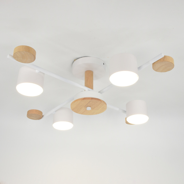 купить Светильник потолочный (люстра) *15Вт GX53 черный/дерево  в Иванове Светильник потолочный (люстра) *15Вт GX53 черный/дерево