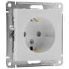 AtlasDesign белый розетка скрытая 1-мест заземление шторки IP20 