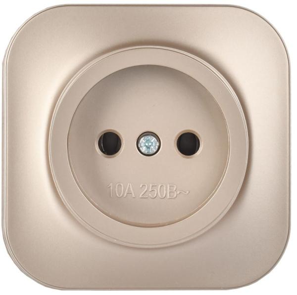 Глори шампань розетка открытая 1-мест IP20 