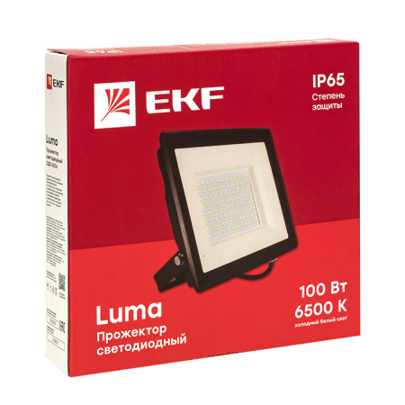 купить Прожектор свд 100Вт 6500К 8000лм черный IP65 110° Luma EKF в Иванове Прожектор свд 100Вт 6500К 8000лм черный IP65 110° Luma EKF