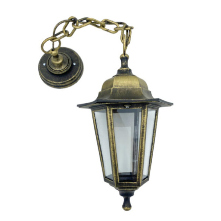 купить Светильник садово-парковый подвесной 60Вт E27 пластик бронза IP44 6ти гранный в Иванове Светильник садово-парковый подвесной 60Вт E27 пластик бронза IP44 6ти гранный